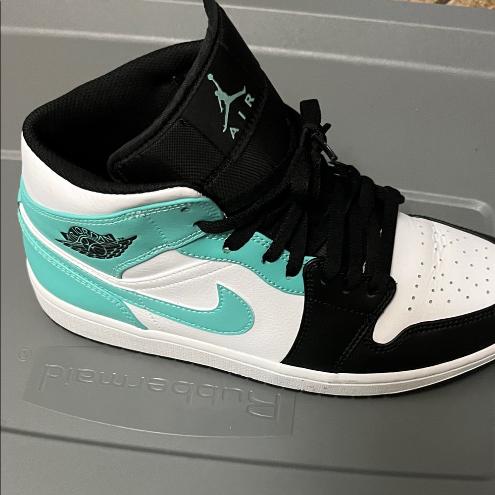Nike Air Jordan Mid - White, Black, and Teal
